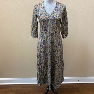 NWT Tuscan Floral Dress by Peruvian Connection – Bluestone (Size S)